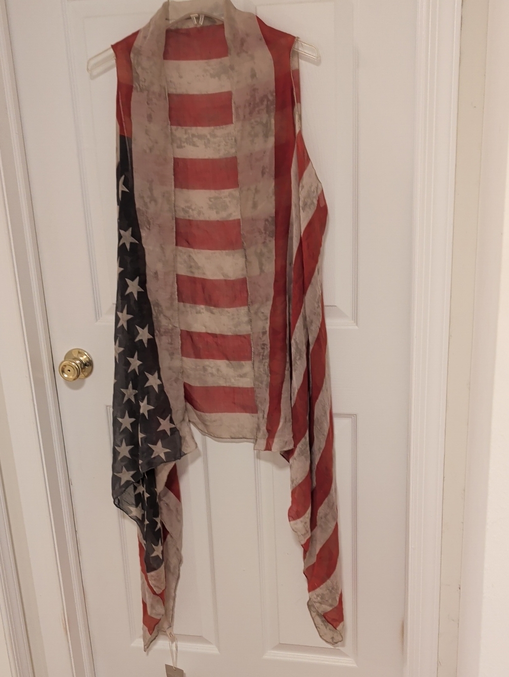 American Flag Print Sheer Scarf - T.p.o.